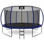 AGA SPORT EXCLUSIVE Trambulină 430 cm Albastru închis + plasă de protecție + scară (MRPU1014DB)