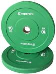 inSPORTline Gumírozott súlytárcsa inSPORTline Bumper Plate Go 10 kg 50 mm, minőségi kivitelezés, vonzó színkialakítás, kopásálló, tartós ütköző gumi Súlytárcsa