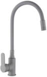 INVENA KSANTI SLIM 2F konyhai csaptelep, álló, flexibilis kifolyócsővel, 2 funkciós fejjel, SZÜRKE-INOX (BZ-37-I05-L)