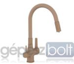 INVENA Glamour bézs vízszűrős konyhai csaptelep flexibilis kifolyócsővel (BZ-02-F03-V)