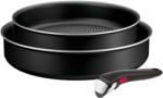 Tefal Tigai si seturi Set de 3 piese Tefal Ingenio Generous Cook L3129053, tigaie de 22/26 cm, mâner detașabil, indicator Thermo Signal, înveliș antiaderent Titanium
