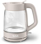 Tefal Fierbator Fierbator de apa Tefal Morning KO2G0BE0, 2000 W, 1.7 L, vas din sticla cu gradatii, iluminare ambientala, filtru detasabil, functie oprire automata, baza rotativa, crem Fierbator