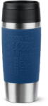 Tefal Termos Tefal Travel Mug Classic N2020310, inox, 0.36 L, 100% etanș, functie Quick Press, argintiu & albastru