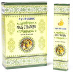  Ájurvédikus masala füstölőpálcika - Nag Champa, 15 pálcika, 23 cm