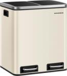 SongmicsHome Coș pentru separarea deșeurilor SORT 30l (2×15l), bej/argintiu/negru Cos de gunoi