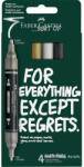 Faber-Castell Akril marker készlet, kétvégű MULTIMARK klasszikus színek Faber-Castell fehér, ezüst, arany, fekete 4klf. szín (FC186010) - tintasziget