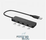 Approx USB HUB - USB2.0 4in1 HUB (4db USB2.0) Fekete