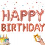 Verk Group Lufik Fólia Happy Birthday Girland Rózsaszín Felirat Születésnap Dekoráció