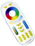 Mi-Light 4 zónás Távirányító Rádiófrekvenciás Dimmerhez Fehér, RGB, RGBW, CCT Ledszalaghoz (Távirányító) (CON 782 2989)