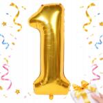 Verk Group Fólia Léggömb Szám 1 Arany 66cm Születésnap Party Dekoráció Arany