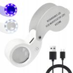 Verk Group Ékszer Nagyító Led Uv Összecsukható Újratölthető Usb Olvasó 60X (5907451387092)