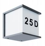 Ideus Kültéri fali lámpa, házszámozott Maxim E27 IP54 szürke (03687)
