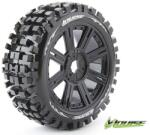 LOUISE RC Гуми за офроуд бъги фабрично залепени Louise RC B-ULLDOZE 1/8 Buggy Tire Set Mounted Soft Black Spoke Wheels Hex 17mm LOUT324SB (LOUT324SB)