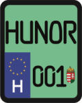  Rendszám matrica rollerre (HUNOR-001)