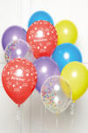  Happy Birthday Rainbow léggömb, lufi 10 db-os szett 11 inch (27, 5cm) (DPA9907424) - eking