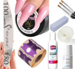PAZYOU Gél lakk építő szett 50g - primer, cleaner, vattakorong, sablon (manicure, pedicure)