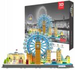 Funny 3D Puzzle Város London Panoráma London Big Ben Led Fény 106 Db-os (Londyn City-001)