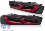  Tuning LED tail light set suitable for Chevrolet Camaro 2016-2018 with smoked base, featuring dynamic turn signals, left and right (ABCHTX6010180)