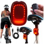 Fit4Med Riasztó Hátsó Lámpa Kerékpárhoz Féklámpa Hangos Csengő Akkumulátor 4 üzemmód (alarm lampka do roweru światło stopu A5 pro)