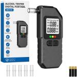 Perfect Medical Alcool Tester Digital Portabil Perfect Medical® MR1101, Ecran HD LED, Afisare Vocala, Memorie 100 Teste, Senzor Semiconductor, 5 Mustiucuri si Baterii Incluse +/- 0.01% BAC