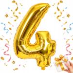 Verk Group Fólia Lufi Szám 4 Arany 66cm Születésnapi Party Dekoráció Arany