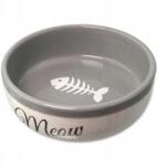 Magic Cat kerámia tál fehér/szürke Meow 13.4x4cm 170ml (0110982)