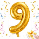 Verk Group Fólia Lufi Szám 9 Arany 66cm Születésnapi Party Dekoráció Arany