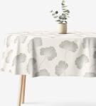 Goldea față de masă 100% bumbac - frunze de ginkgo - ovală 140 x 180 cm Fata de masa