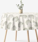Goldea față de masă 100% bumbac - frunze de ginkgo - rotundă Ø 130 cm Fata de masa