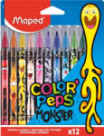 Maped Filctoll készlet, 2, 8 mm, kimosható, MAPED "Color`Peps Monster" 12 különböző szín (845400)
