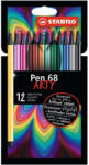 STABILO Rostirón készlet, 1 mm, STABILO "Pen 68 ARTY", 12 különböző szín (6812-1-20) - eztkapdki