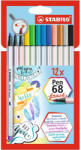 STABILO Ecsetirón készlet, STABILO "Pen 68 brush", 12 különböző szín (568/12-21)