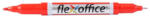 FlexOffice Alkoholos marker, 0, 4/1, 0 mm, kúpos, kétvégű, FLEXOFFICE "PM01", piros (FO-PM01RED) - eztkapdki