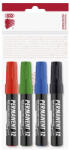 ICO Alkoholos marker készlet, 1-4 mm, vágott, ICO "Permanent 12", 4 különböző szín (9580008001) - eztkapdki