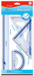 Keyroad Vonalzó készlet 30 cm, 4 db/bliszter Keyroad (KR971429)
