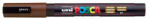 uni Dekormarker, 1, 8-2, 5 mm, UNI "Posca PC-5M", barna (PC-5M BROWN)