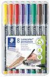 STAEDTLER Alkoholos marker készlet, OHP, 1 mm, STAEDTLER "Lumocolor 317 M", 8 különböző szín (317 WP8) - eztkapdki