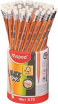 Maped Grafitceruza radírral, ceruzatartó, HB, háromszögletű, MAPED "Black`Peps", 72db/cs (851759FC/851759)