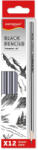 Keyroad Grafitceruza HB, háromszögletű 12 db/bliszter Keyroad Black (KR971548)