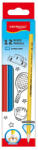 Keyroad Grafitceruza, HB, háromszögletű, 12 db/bliszter, Keyroad, vegyes színek (KR972792) - eztkapdki
