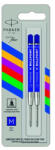 Parker Golyóstollbetét, 1mm, M, economy, PARKER "Royal", kék, 2db/bliszt (7080057006) - eztkapdki