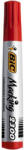 BIC Alkoholos marker, 3, 7-5, 5 mm, vágott, BIC "ECO 2300" piros (8209243) - eztkapdki