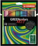STABILO Színes ceruza készlet, hatszögletű, STABILO "GreenColors ARTY", 24 különböző szín (6019/24-1-20) - eztkapdki