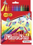 COLOKIT Filctoll készlet, COLOKIT "FibrePen", 12 különböző szín (FP-01) - eztkapdki