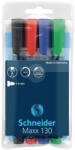 Schneider Alkoholos marker készlet, 1-3 mm, kúpos, SCHNEIDER "Maxx 130", 4 különböző szín (113094) - eztkapdki