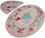 Persera Set 2 Covorase baie Bemol Oval, 60 x 100 cm, 50 x 60 cm, Antiderapant, Multicolor (BEM4506) Covor baie