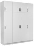 TopMebel Четирикрилен гардероб Victoria TopMebel с шкаф в бял цвят 200x60x240cm - topmebel - 1 404,40 лв