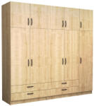 TopMebel Петкрилен гардероб Victoria TopMebel с шкаф в цвят дъб 250x60x240cm - topmebel - 1 584,93 лв