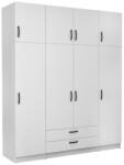 TopMebel Четирикрилен гардероб Victoria TopMebel с шкаф в бял цвят 200x60x240cm - topmebel - 1 470,67 лв