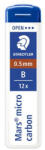 STAEDTLER Grafitbél, B, 0, 5mm, STAEDTLER "Mars Micro Carbon 250", 12szál/tubus (250 05-B) - eztkapdki